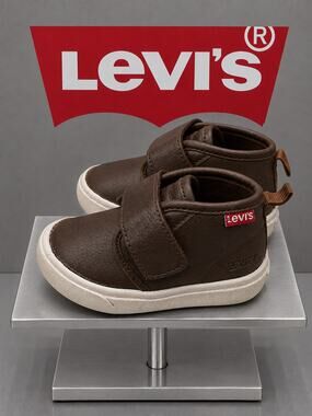 Levi’s Toddler Brown Hook & Loop High Top Sneakers US 5 EU 20
